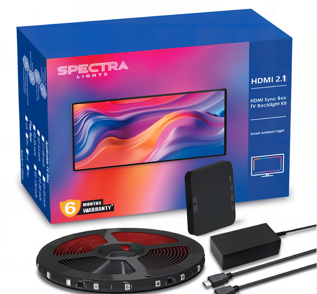 Spectra Lights HDMI Sync Box 2.1 TV Backlight Kit