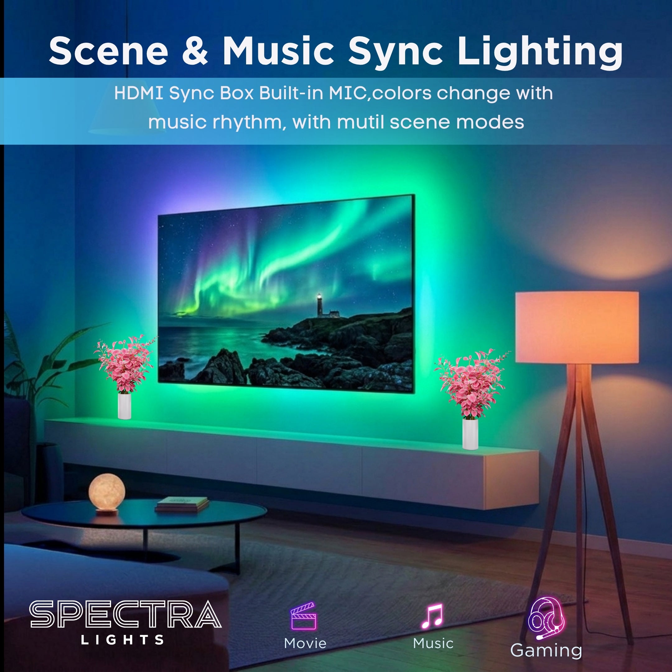 Spectra Lights HDMI Sync Box 2.1 TV Backlight Kit