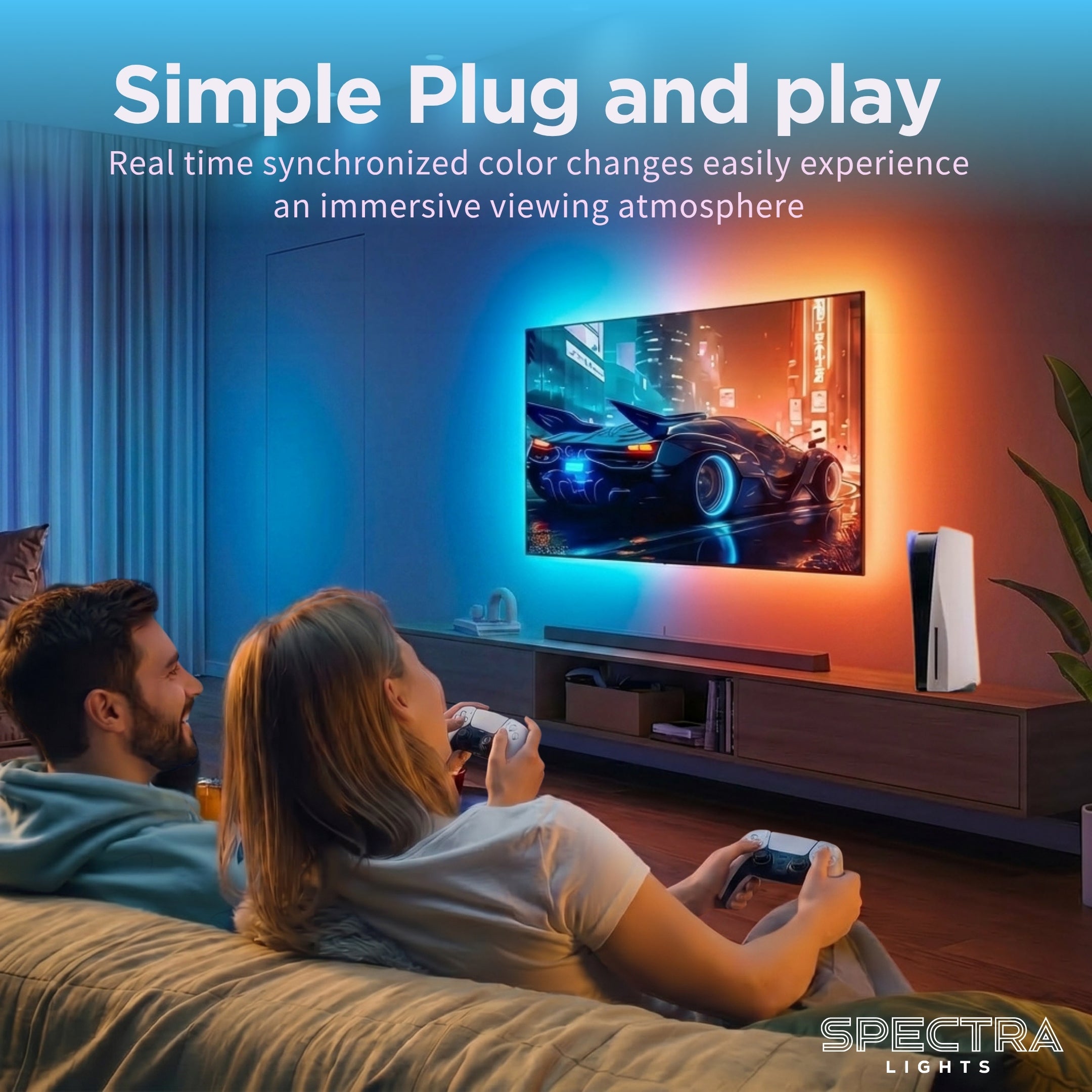 Spectra Lights HDMI Sync Box 2.1 TV Backlight Kit