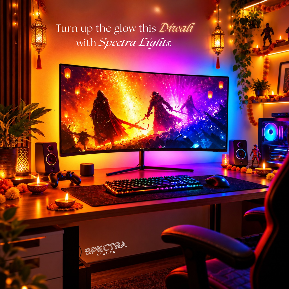 Monitor Backlight Sync Kit  Spectra Lights. Sizes 24-32 Inch