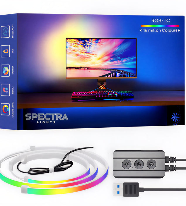 Monitor Backlight Sync Kit â€“ Spectra Lights. Sizes 24-32 Inch